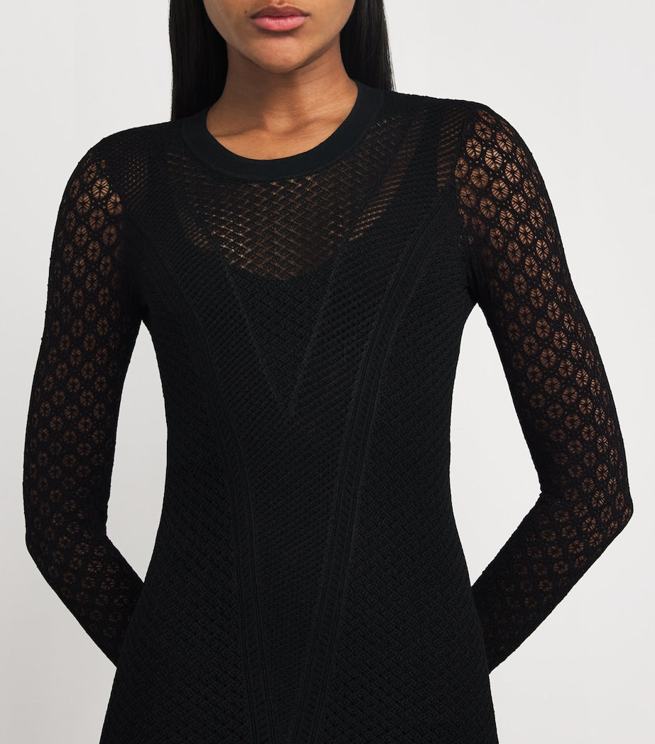 Black Knitted Florie Maxi Dress