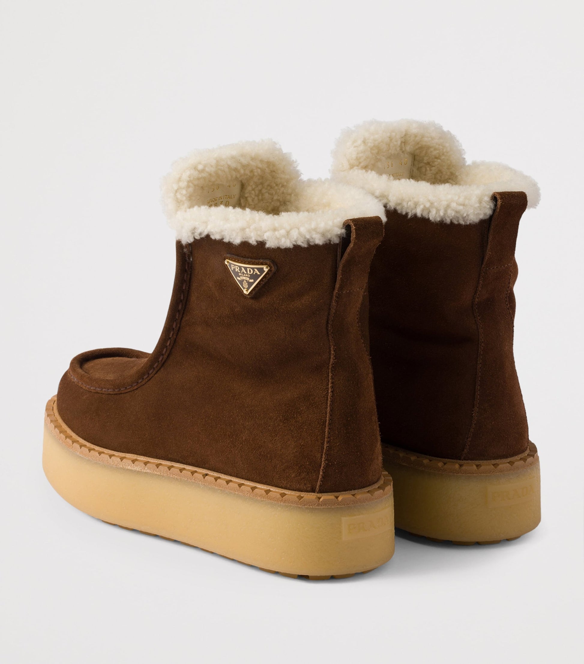 Prada Brown Suede Booties