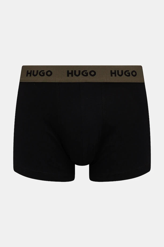 HUGO erkek pamuk elastan boxer şort TRIPLET DESIGN 3'lü set