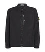 Stone Island Black Nylon Compass Oversized Shirt Jacket