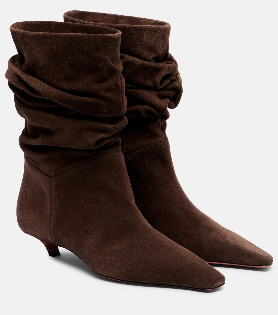 Amina Muaddi - Jamie 25 suede ankle boots