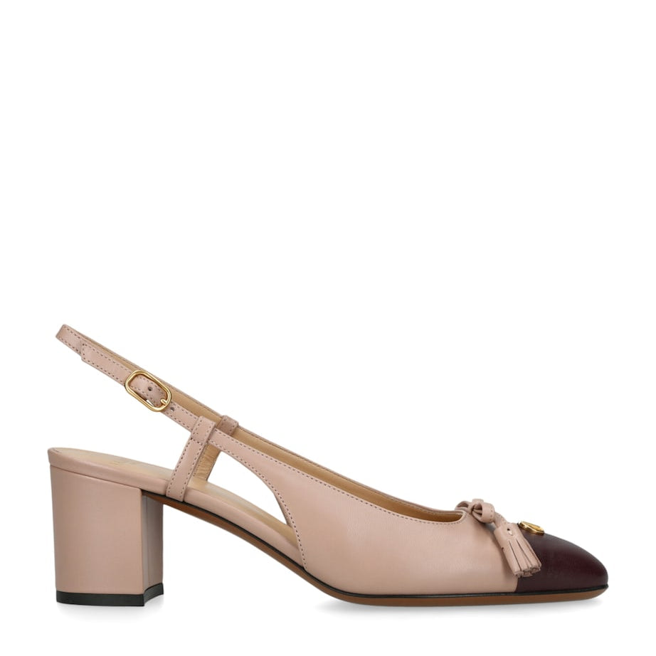 Valentino Garavani Leather Valet du Roi Slingback Pumps 60