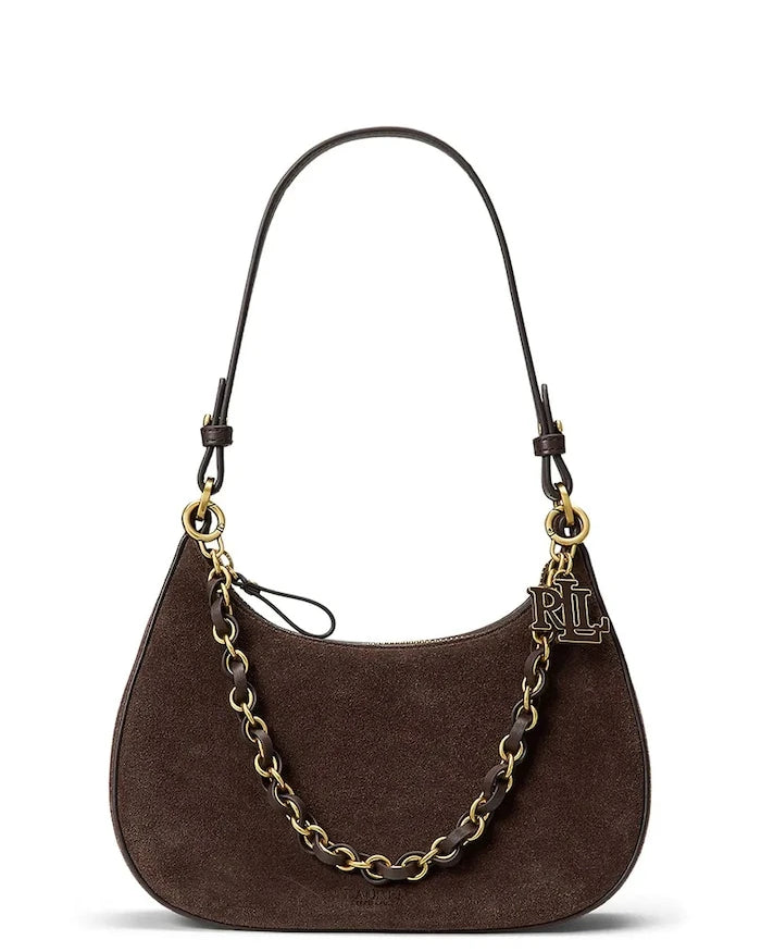 Lauren Ralph Lauren kadın süet crossbody çanta