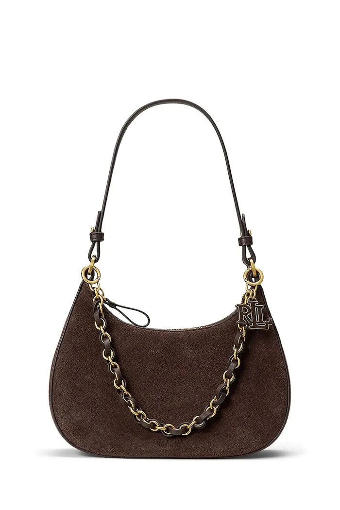 Lauren Ralph Lauren kadın süet crossbody çanta