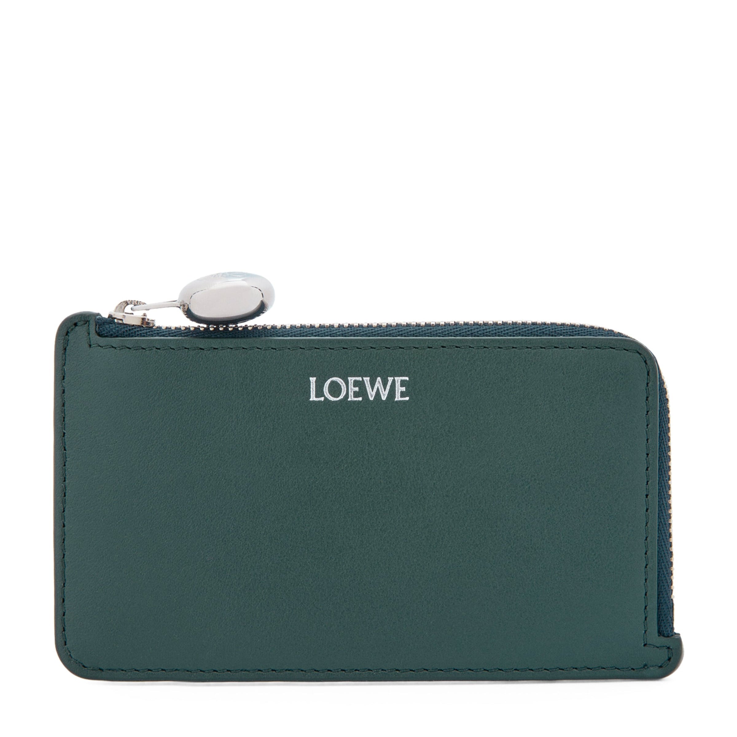 Green Leather Pebble Card Holder