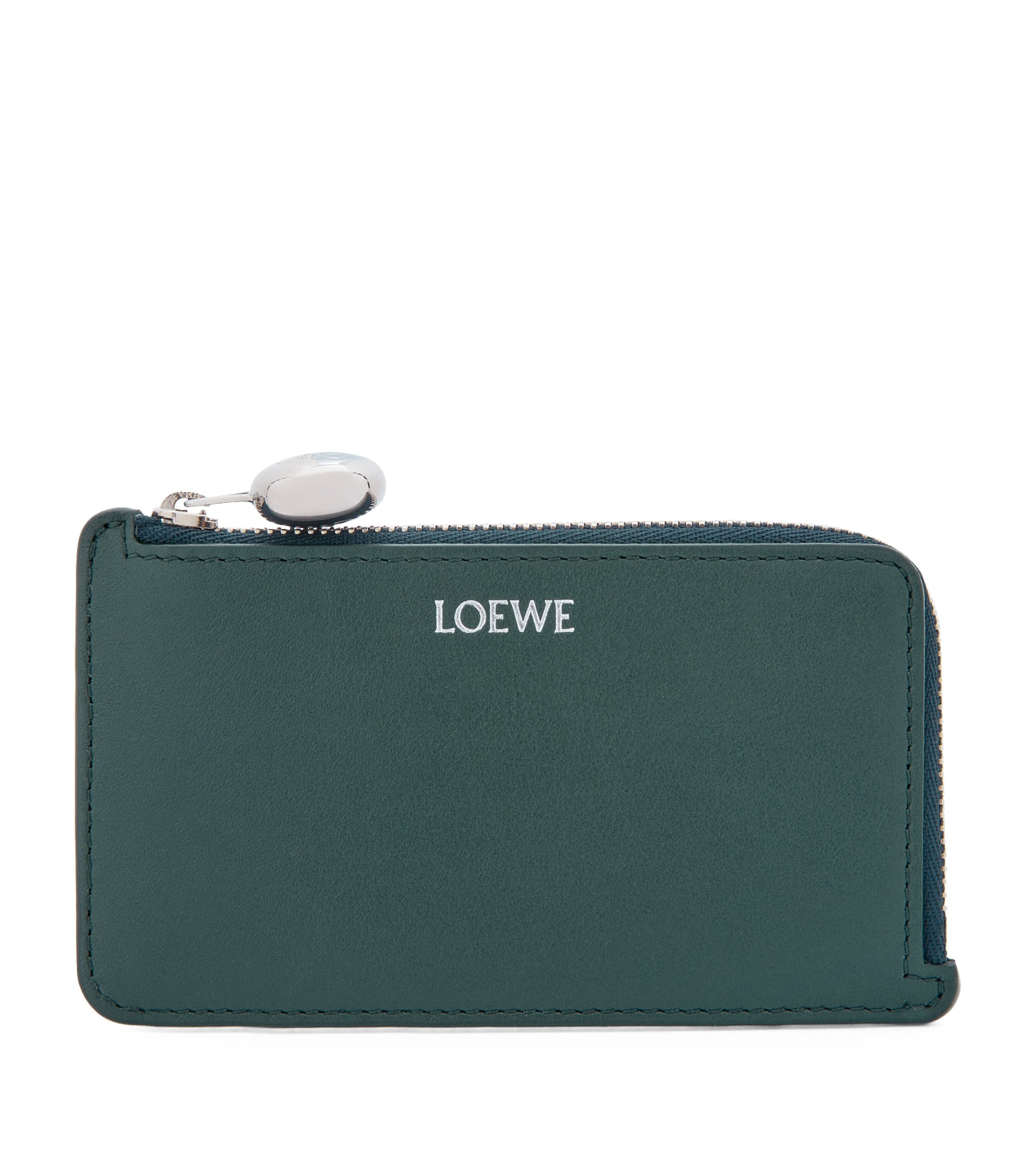 Green Leather Pebble Card Holder