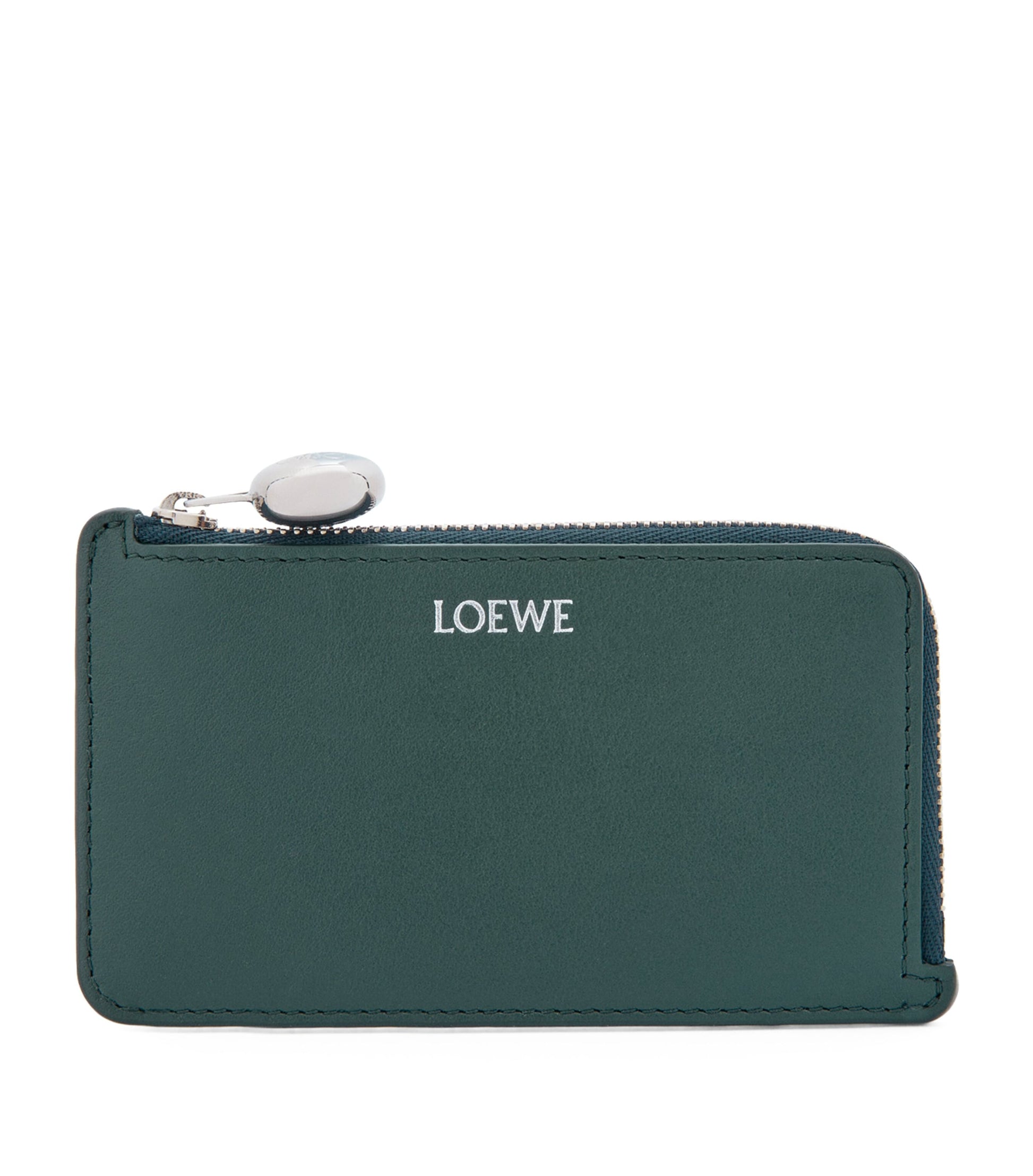 Green Leather Pebble Card Holder
