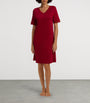 Hanro Red Cotton Lace-Trim Nightdress