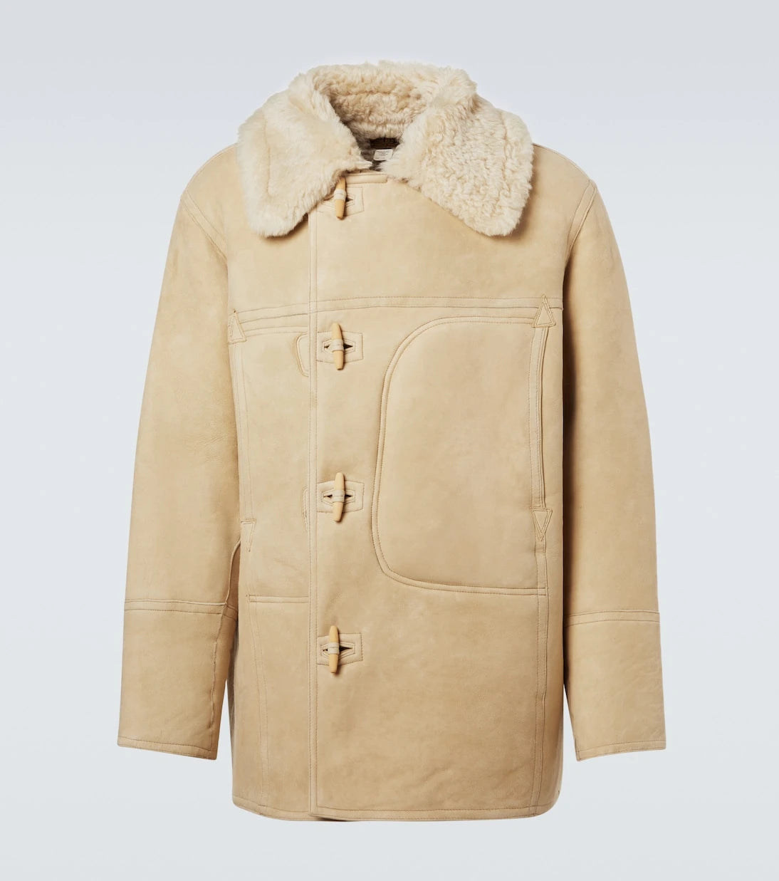 RRL - Shearling-lined suede coat