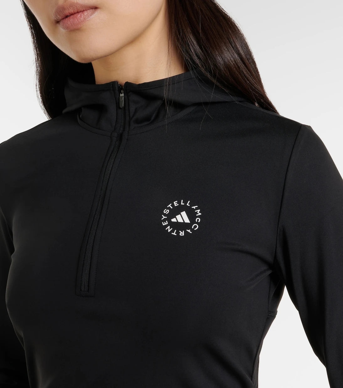 Adidas by Stella McCartney - Logo hooded zip-up top