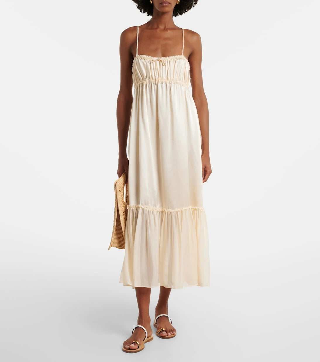 Ulla Johnson - Marielle ruched silk midi dress