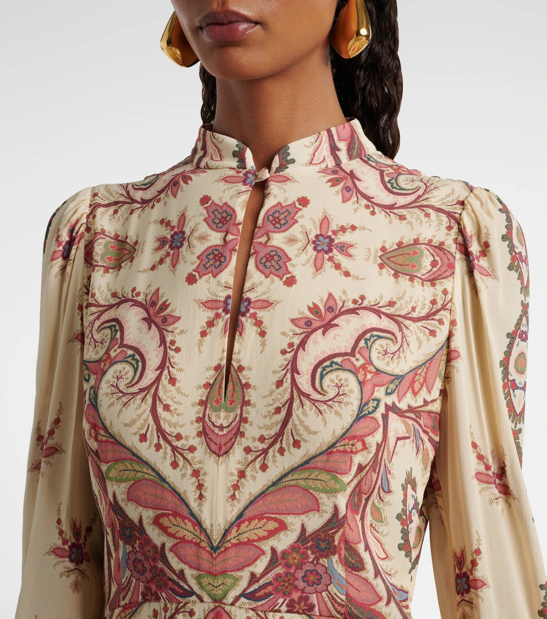 Etro - Cutout printed midi dress
