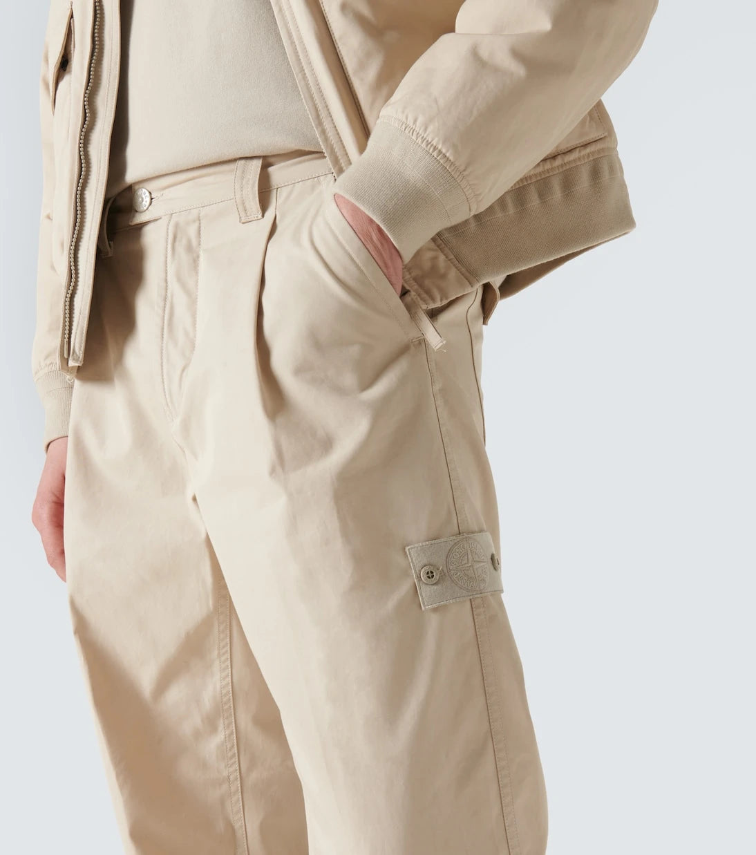 Stone Island - Ghost Compass cotton straight pants