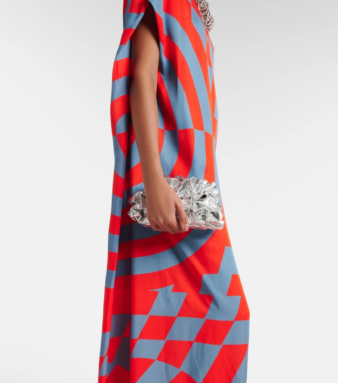 Dries Van Noten - فستان ماكسي من الساتان المطبوع