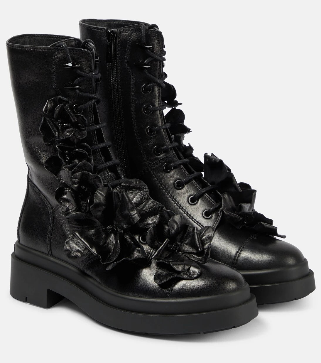 Jimmy Choo - Nari Flowers leather combat boots