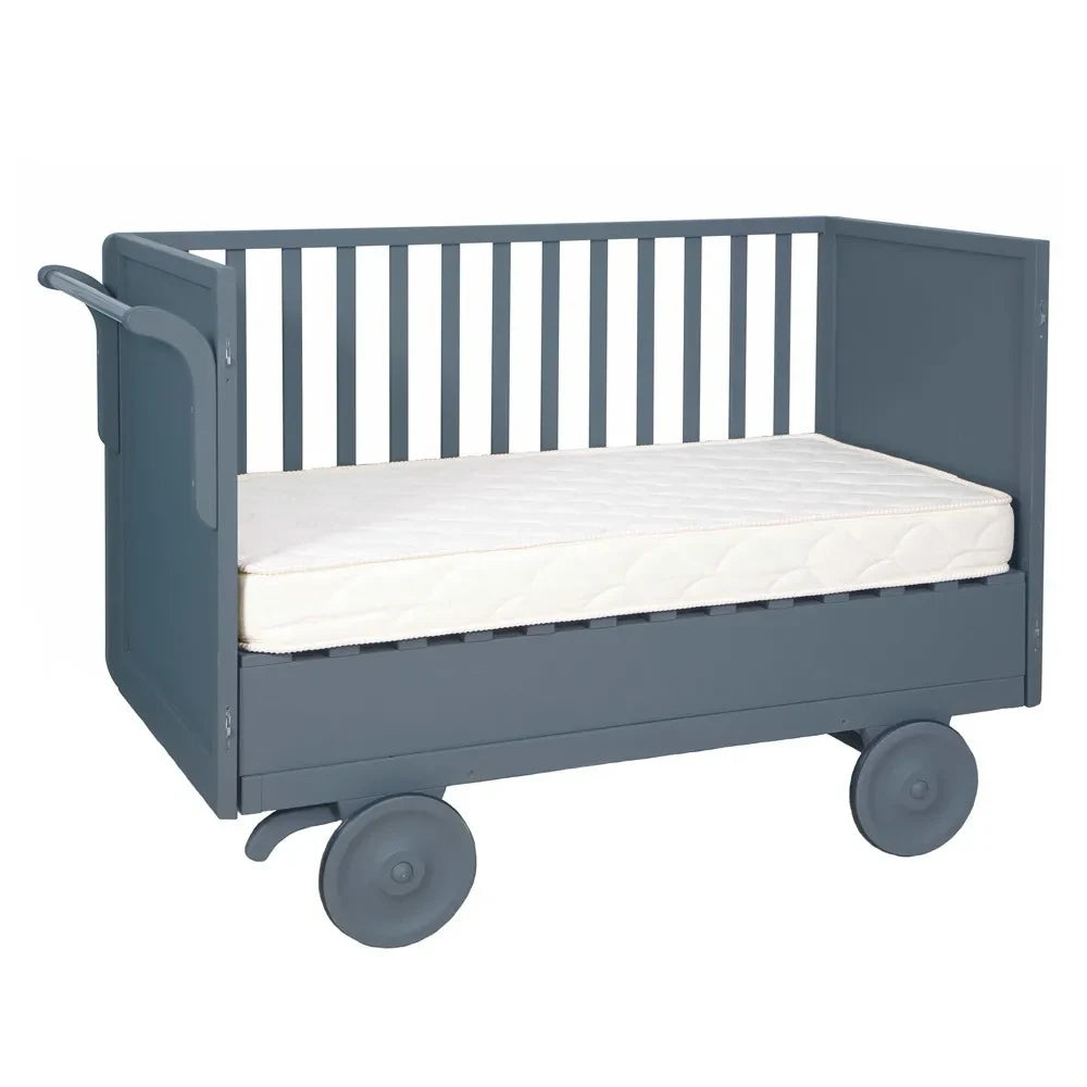 Laurette - Adjustable Trolley Cot 60 x 120 cm | Mid grey