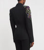Zuhair Murad Black Cady Beaded Blazer