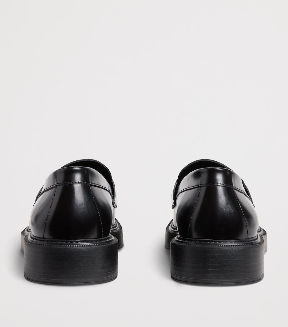 Brushed Leather Loafers