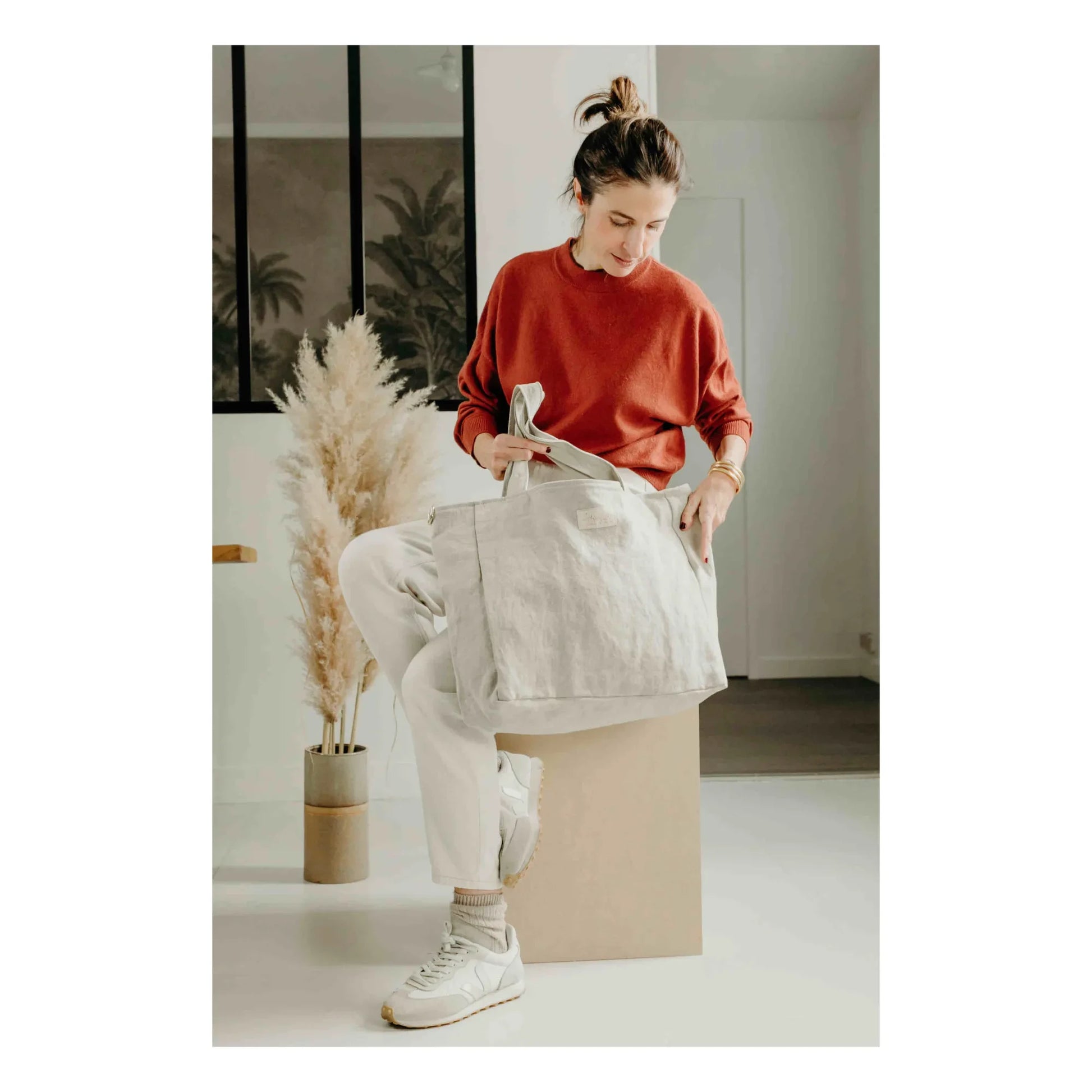 Adorna - Isia Linen Changing Bag