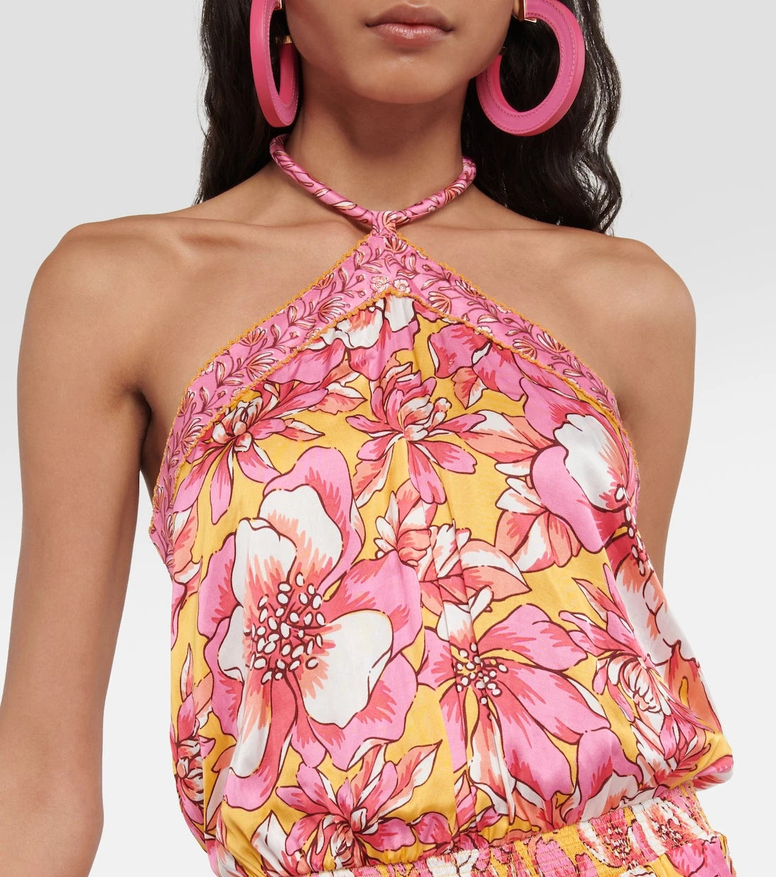 Poupette St Barth - Isabelle printed halterneck jumpsuit