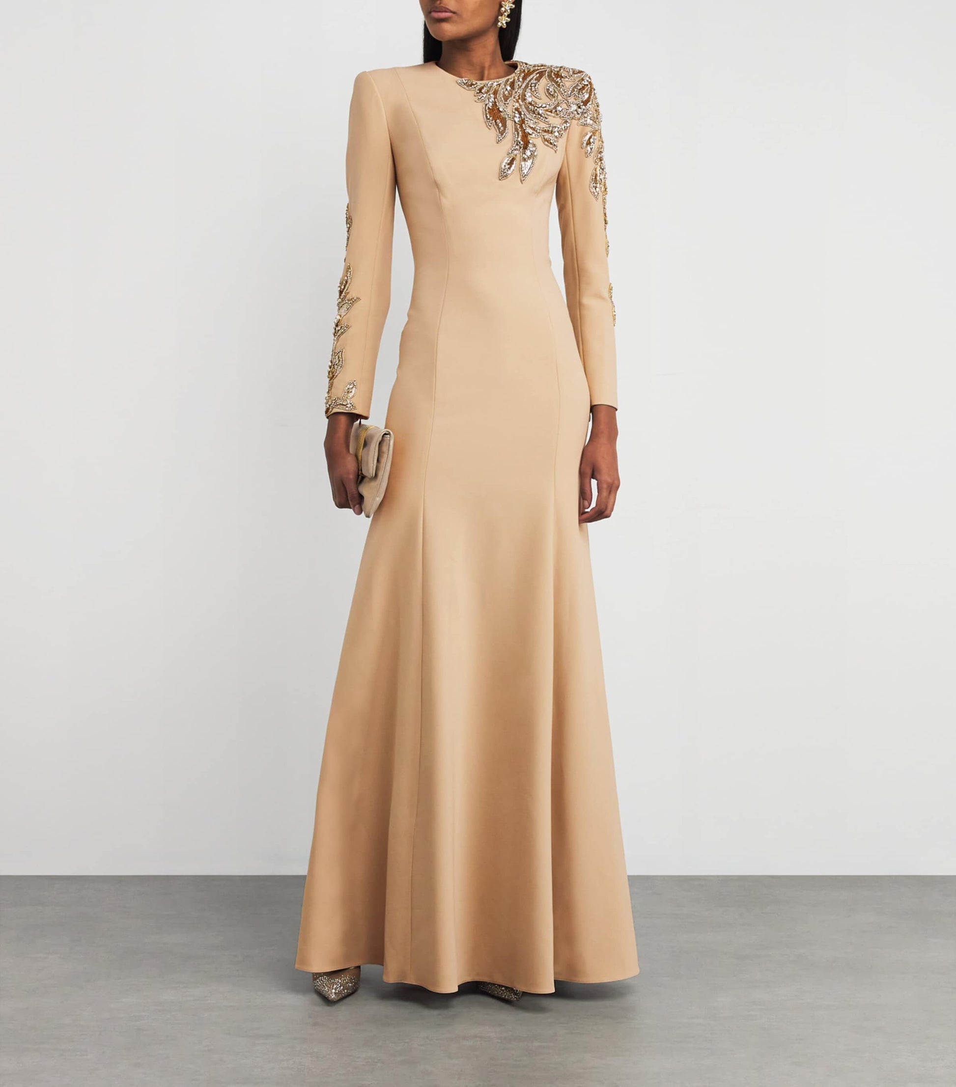 Jenny Packham Pink Embellished Honor Gown