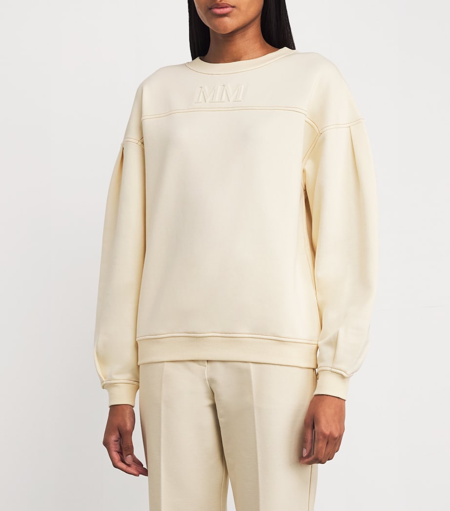 Ivory Cotton-Blend Mogol Sweatshirt