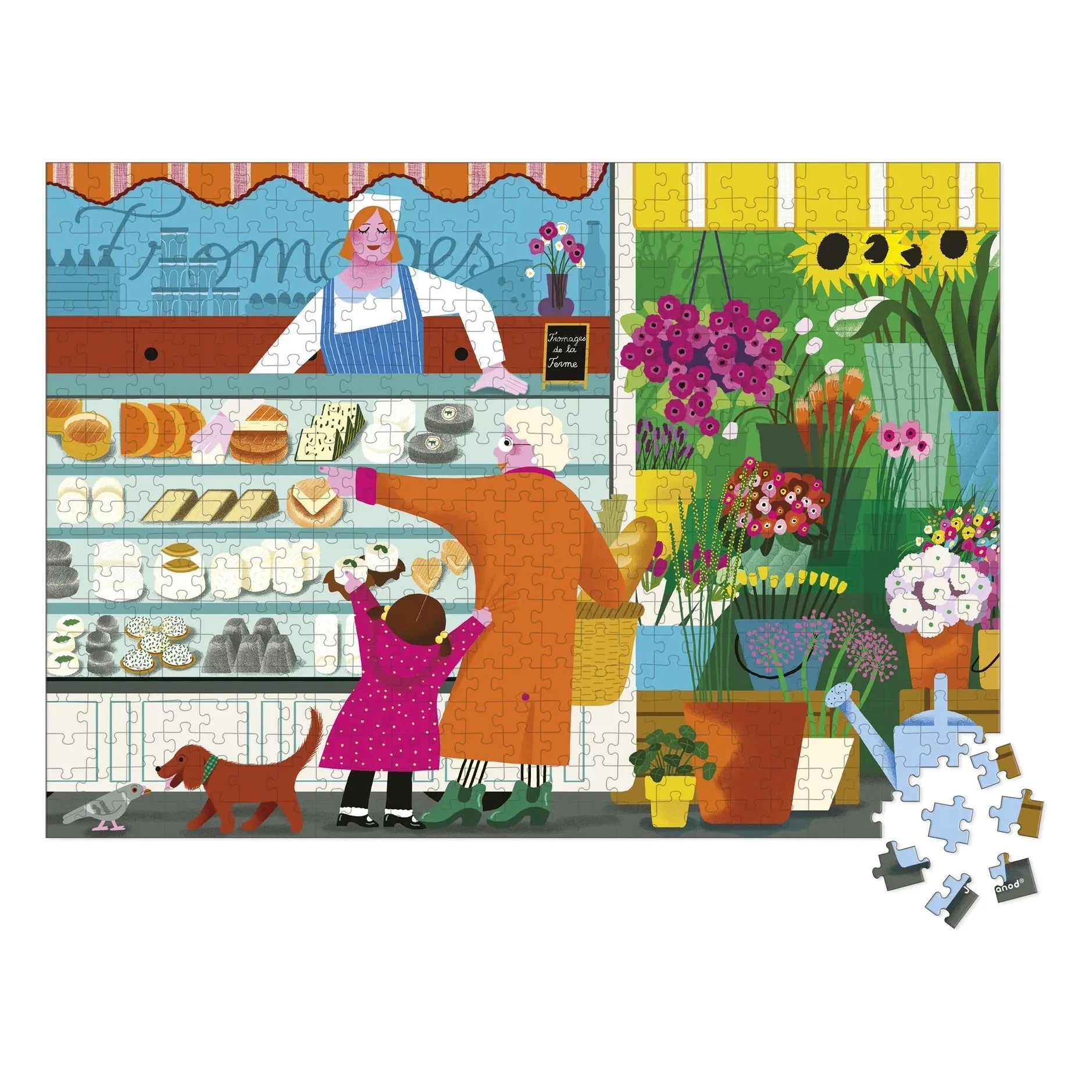 Janod - On the market puzzle - 500 pieces