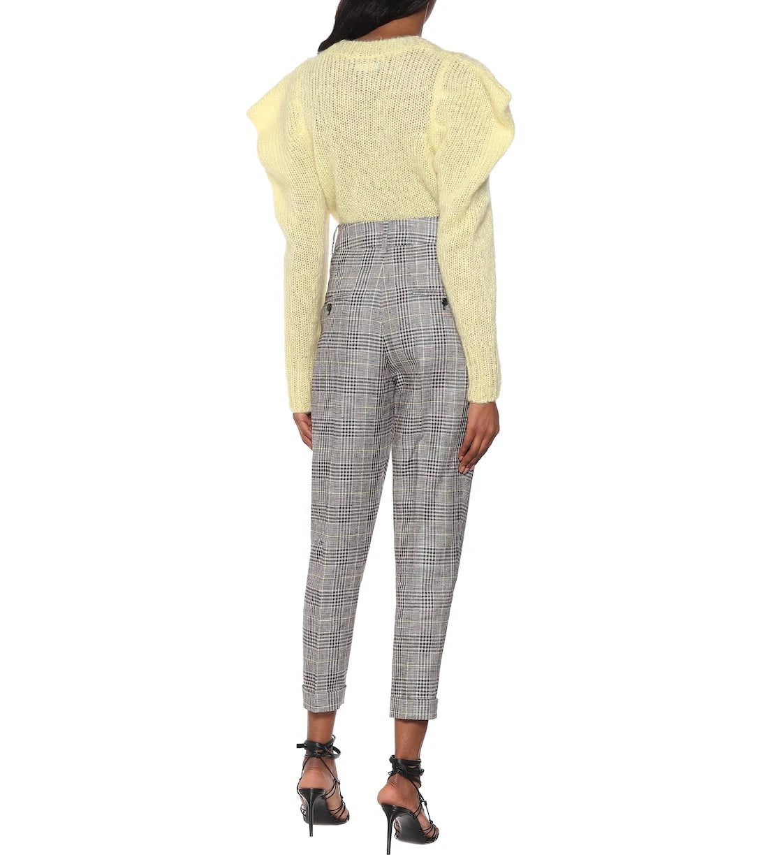 Isabel Marant - Ceyo checked high-rise slim pants