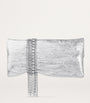 Jimmy Choo Silver Leather-Crystal Zandra Clutch Bag