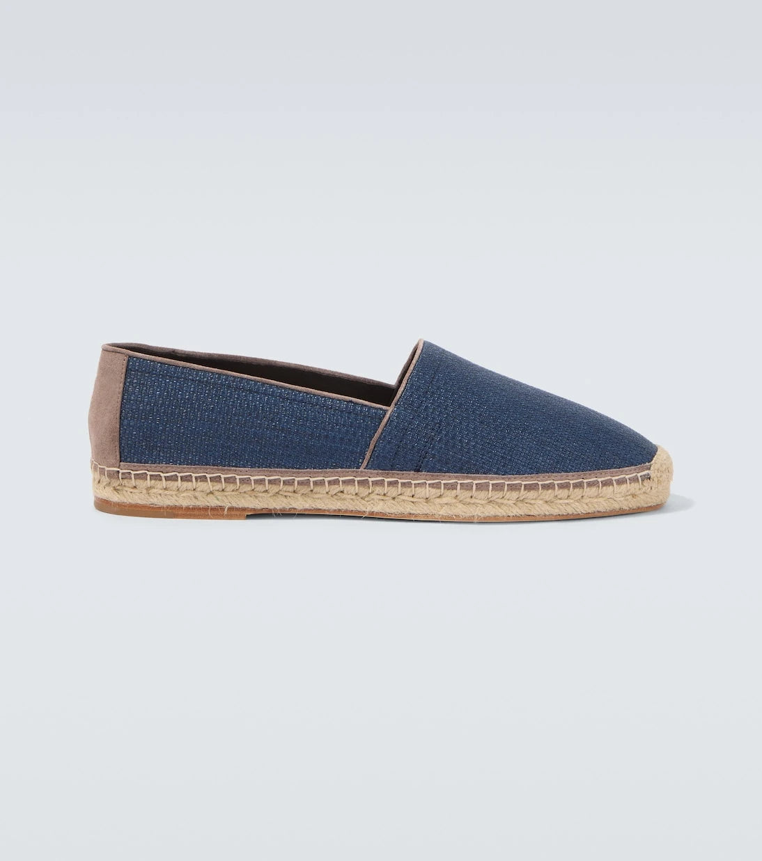Brunello Cucinelli - Suede-trimmed canvas espadrilles