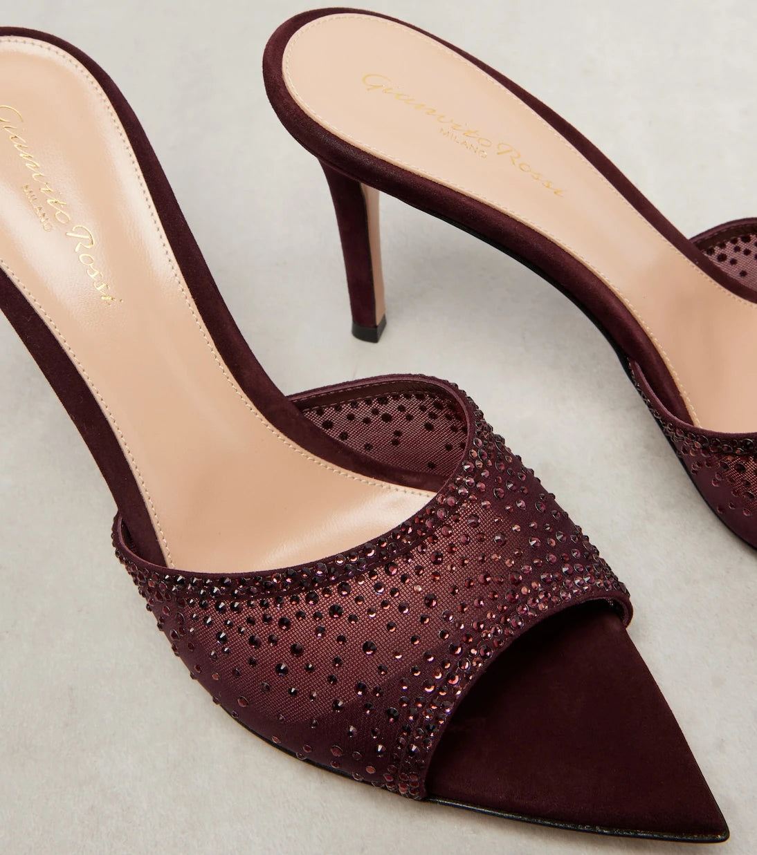 Gianvito Rossi - Rania 85 crystal-embellished mules