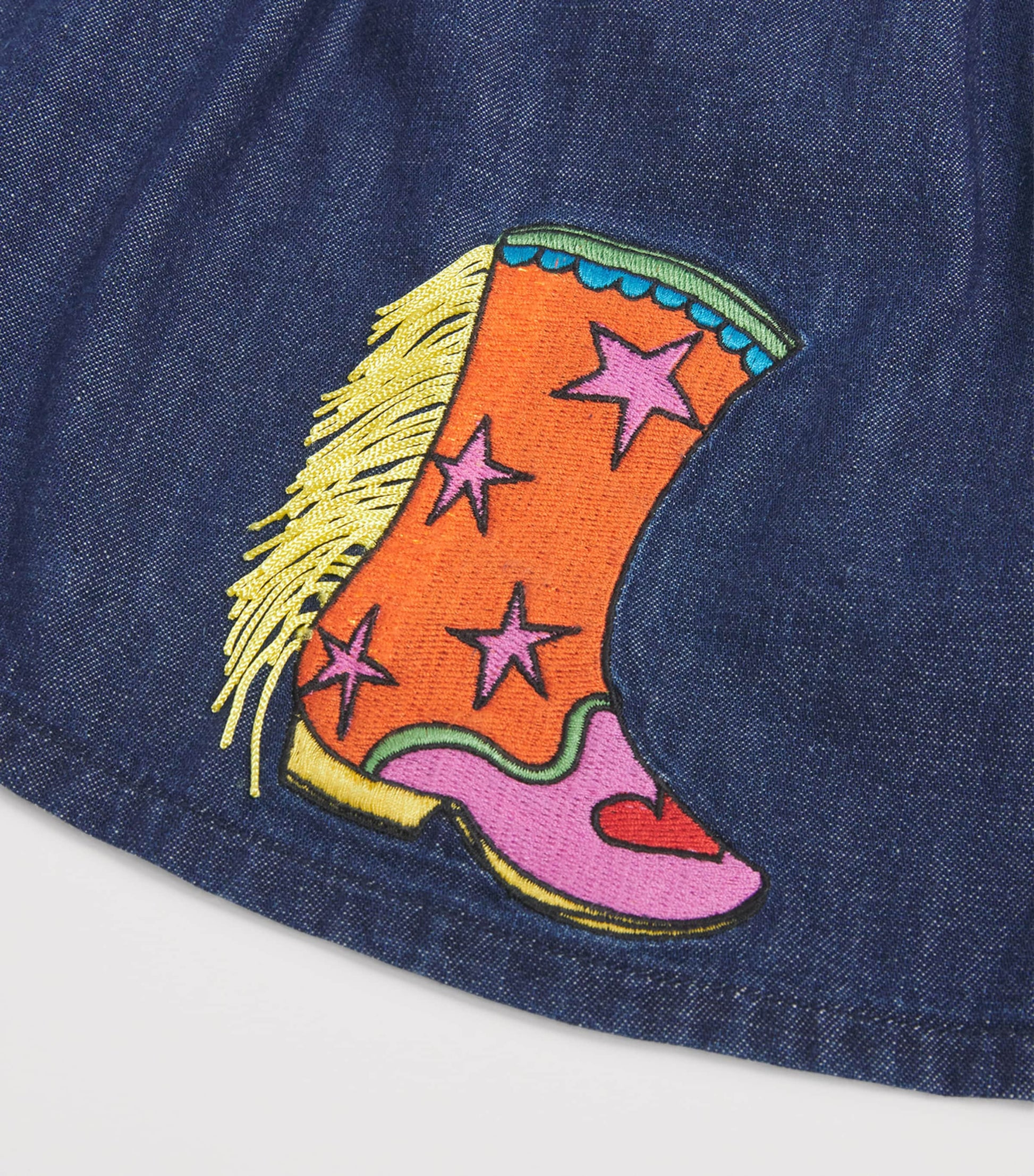 Stella McCartney Kids Organic Denim Cowgirl Boots Skirt (3-14+ Years)