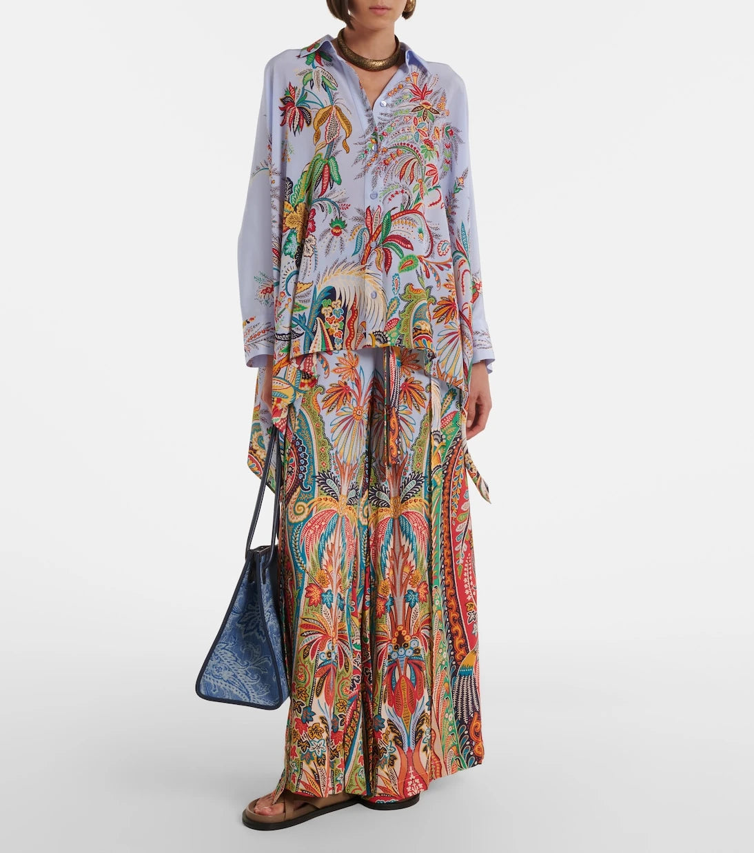 Etro - Paisley wide-leg pants