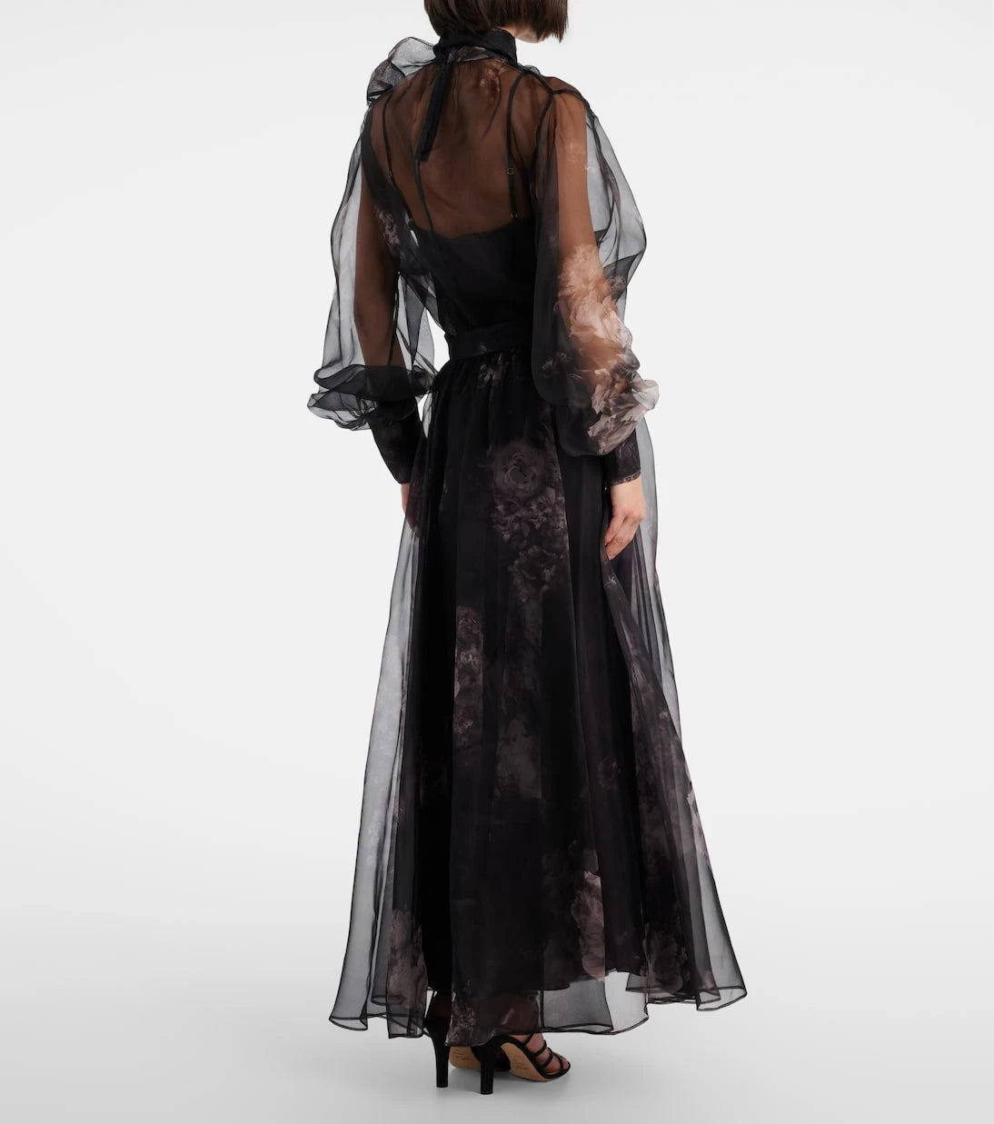 Zimmermann - Hypnotic floral silk organza maxi skirt