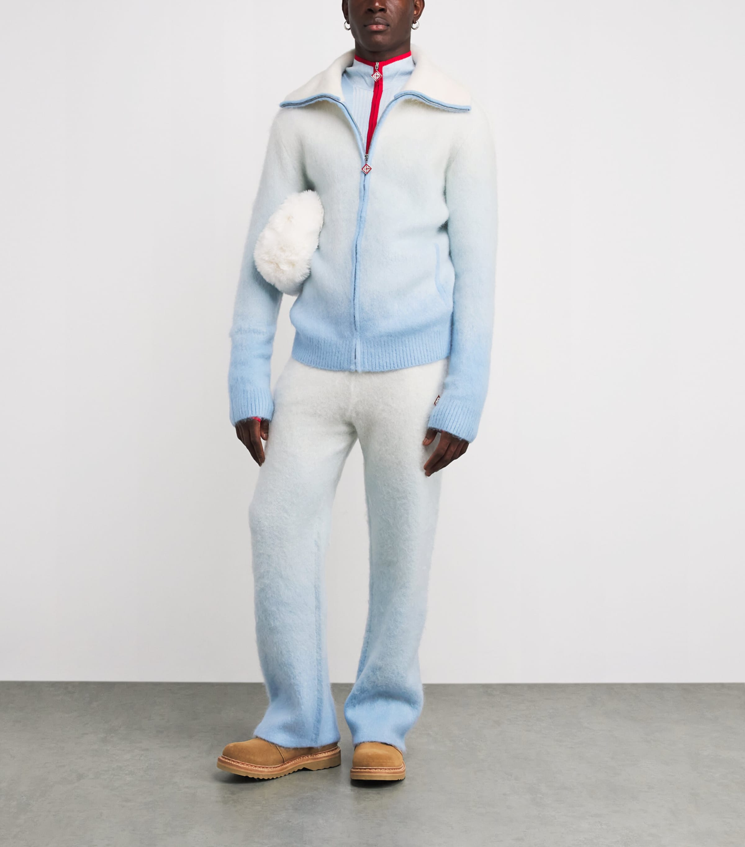 Wool-Blend Gradient Trousers