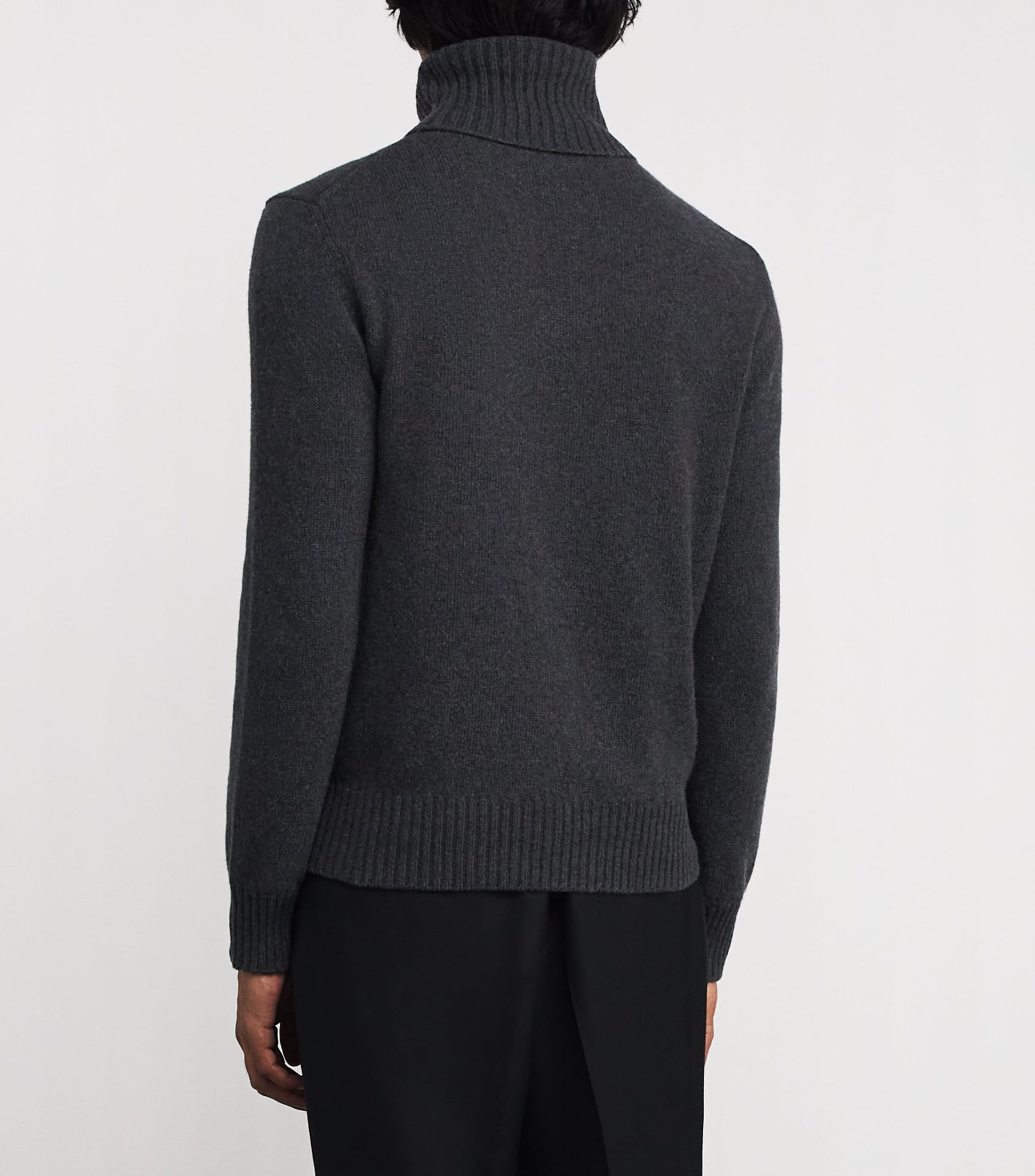 Black Cashmere-Wool Ami de Coeur Rollneck Sweater