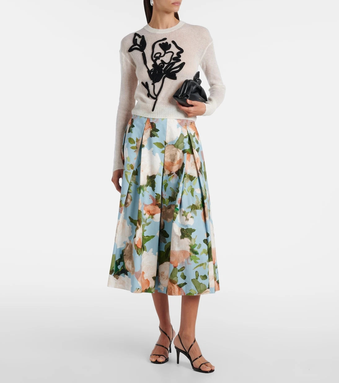 Erdem - Embroidered alpaca and wool-blend sweater