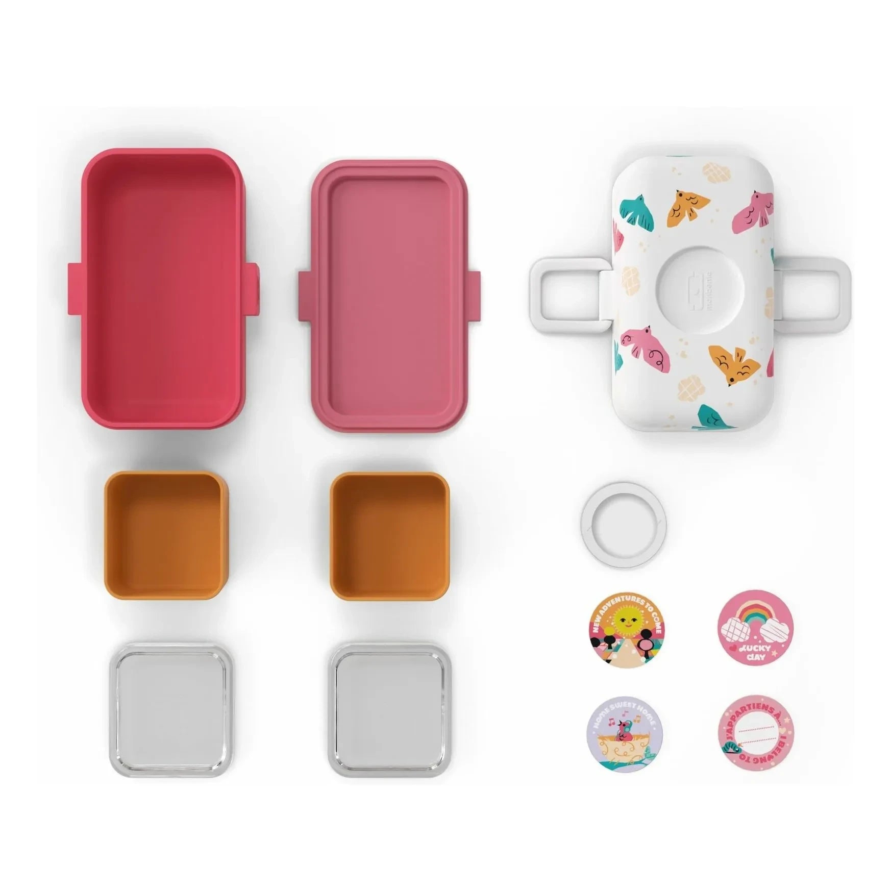 Monbento - Lunch box MB Tresor Oiseaux | Pink