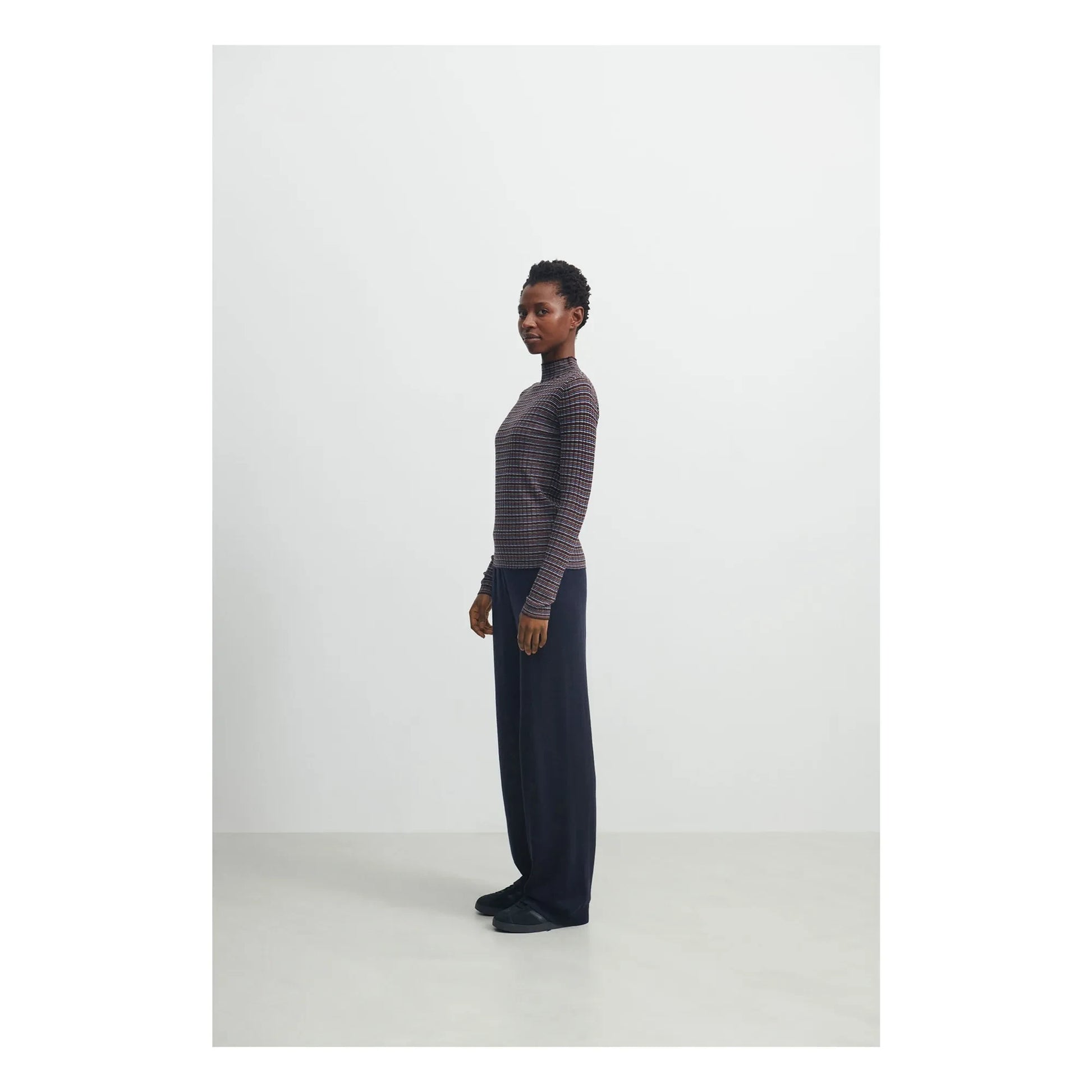 FUB - Merino Wool Trousers - Women's Collection | Navy blue