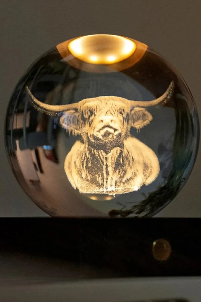 Gingko Design Amber Crystal Light Kablosuz LED Dekoratif Lamba 9,5 x 8 x 8 cm