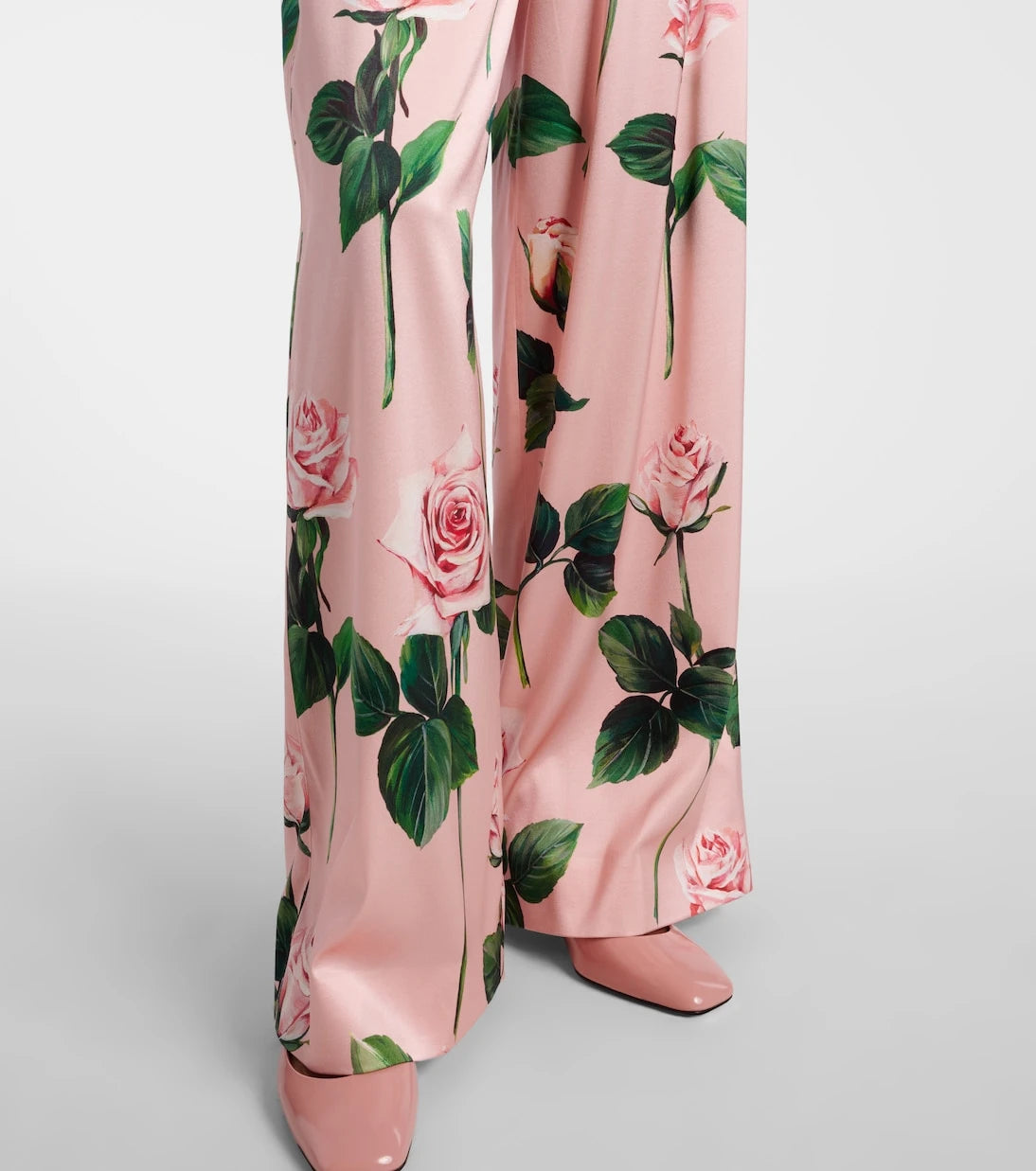 Dolce&Gabbana - Floral silk-blend satin palazzo pants