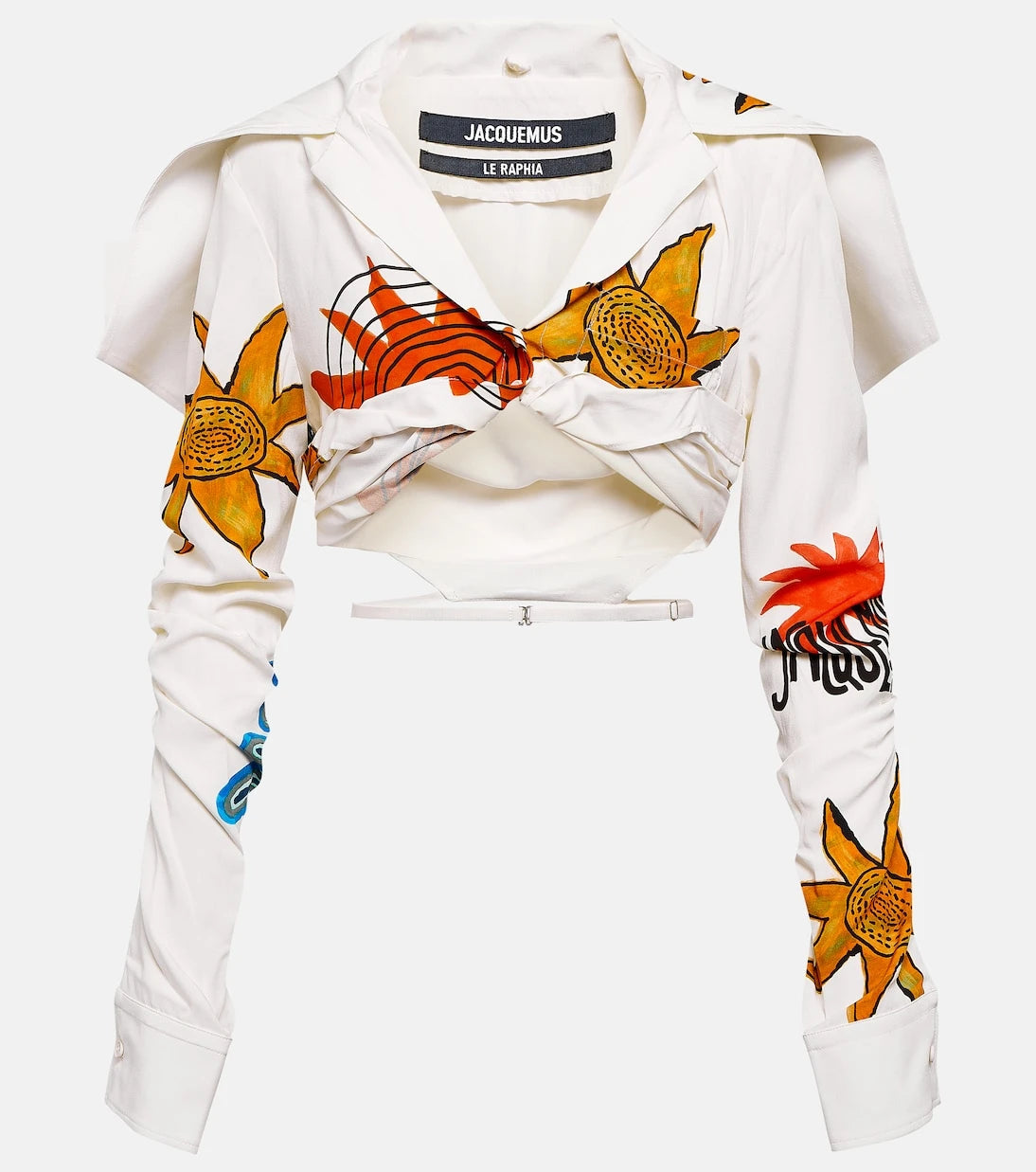 Jacquemus - La Chemise Meio printed cropped shirt