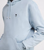 Blue Cotton Embroidered Ami De Coeur Logo Hoodie