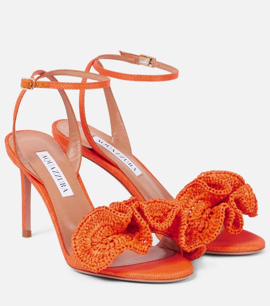 Aquazzura - Noches Tropicales 85 raffia sandals