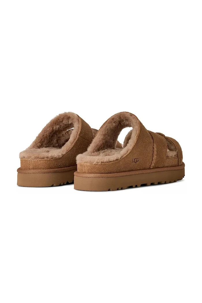 Велурени чехли UGG W Greenport Cross Strap Slide