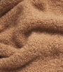 Beige Camel Wool-Silk Bouclé Oversized Sweater