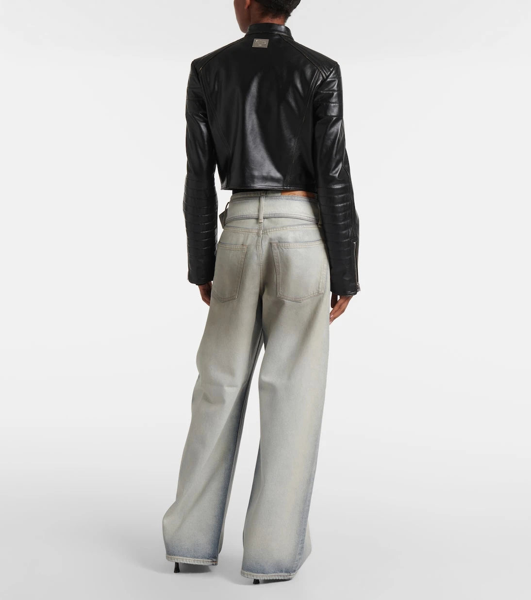 Acne Studios - جاكيت راكبي الدراجات من الجلد