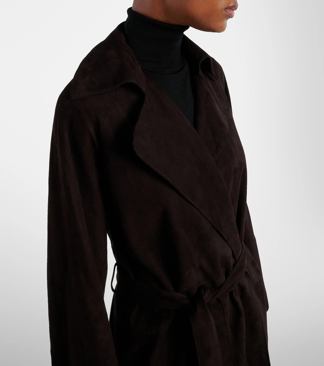 The Row - Solana suede wrap coat