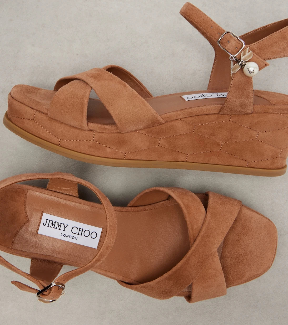 Jimmy Choo - صندل إسبادريل أسترا 60 من الشمواه