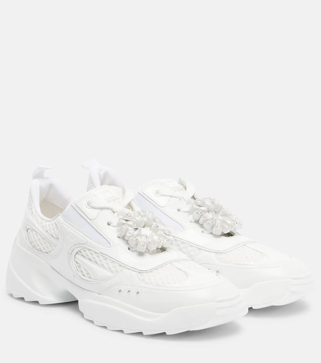 Roger Vivier - Viv' On The Run leather-trimmed sneakers